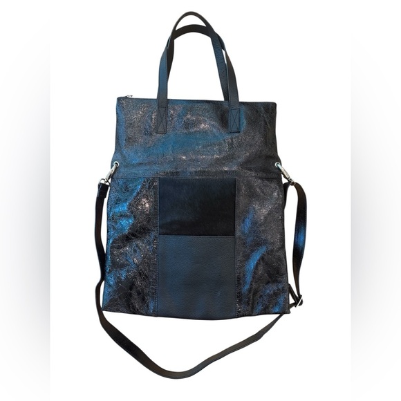 Cleo & Patek Paris Tote Black Leather Convertible Tote - Picture 10 of 10